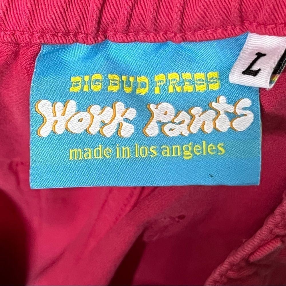 Big Bud Press Work Pants Womens Large Hot Pink Cotton High Rise Straight Leg - Picture 11 of 13